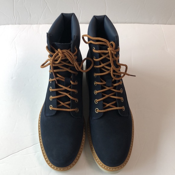Timberland 6 inch Navy Nubuck Leather Boots - Picture 1 of 10